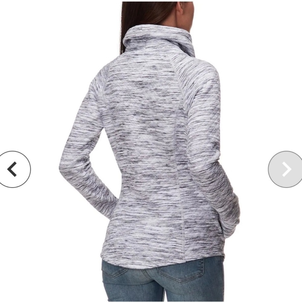Marmot | Annie Quilted Pullover Sweatshirt | Cowl Neck |  Gray/White/Black | XS - Picture 2 of 8